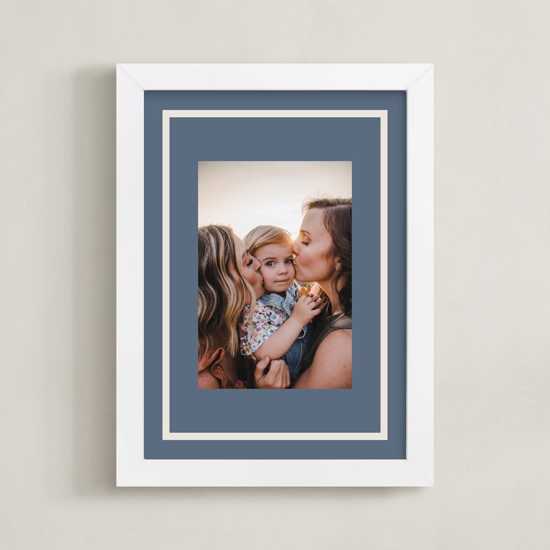 "Distant Border: Portrait" - Framed Photo in Blueberry by Angela Garrick - Framed