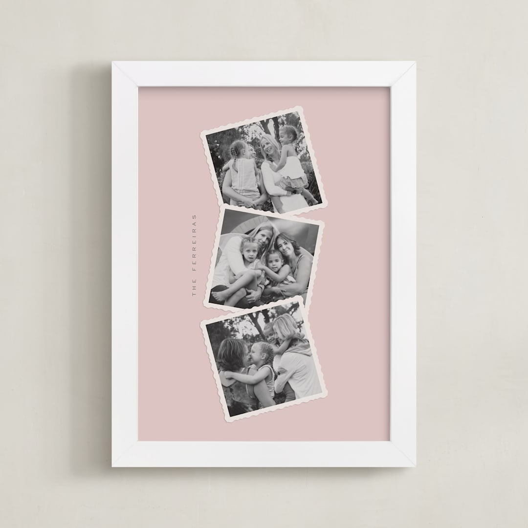 "Memory Stack" - Framed Photo in Blush by Ana de Sousa - Framed