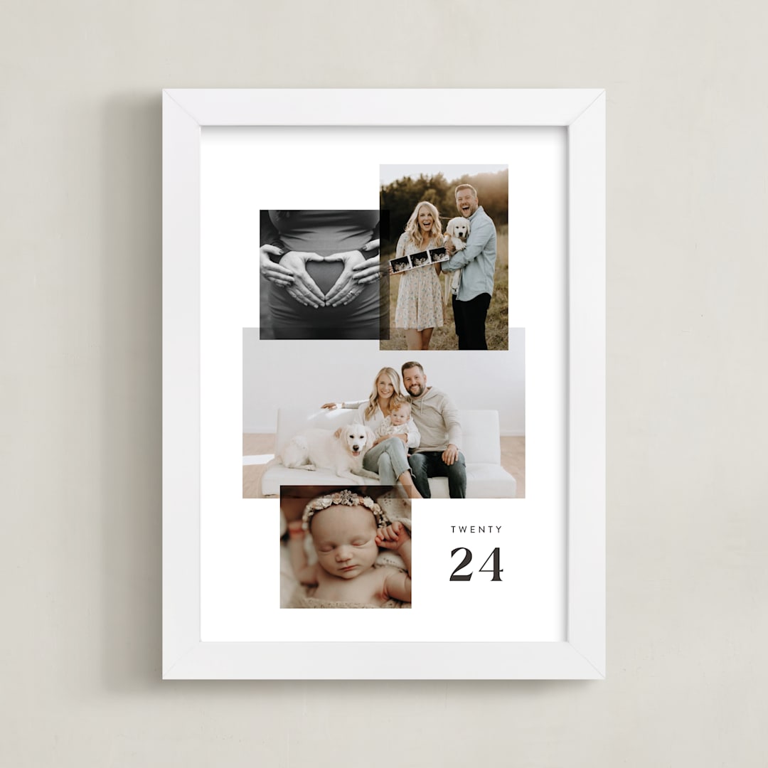 "Four Photo: Portrait Framed Photo" - Framed Photo in Blanco by Kamala Nahas - Framed