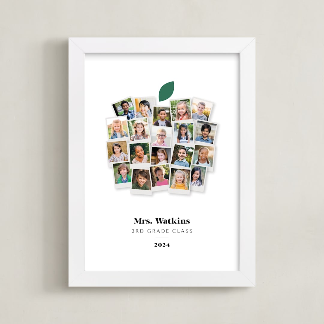 "Apple for the Teacher" - Framed Photo in Apple Green by Laura Bolter - Framed