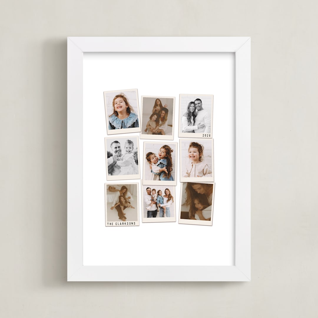 "9 Snaps" - Framed Photo in White by Hooray Creative - Framed