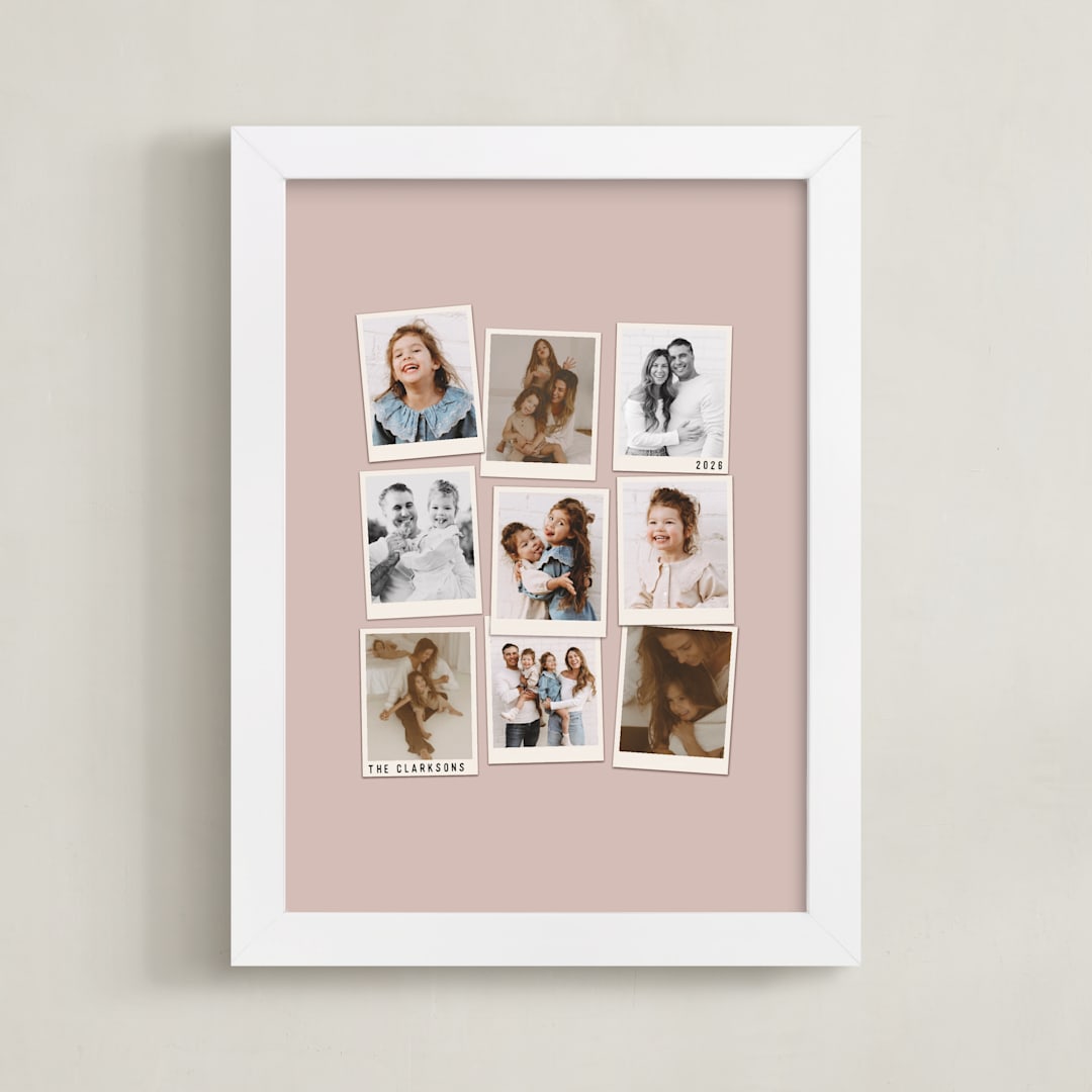 "9 Snaps" - Framed Photo in Dusty Blush by Hooray Creative - Framed