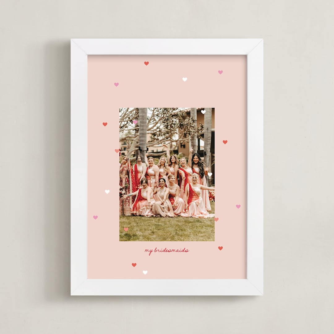 "Drops of Love: Portrait Framed Photo" - Framed Photo in Rose by Leia Matt - Framed