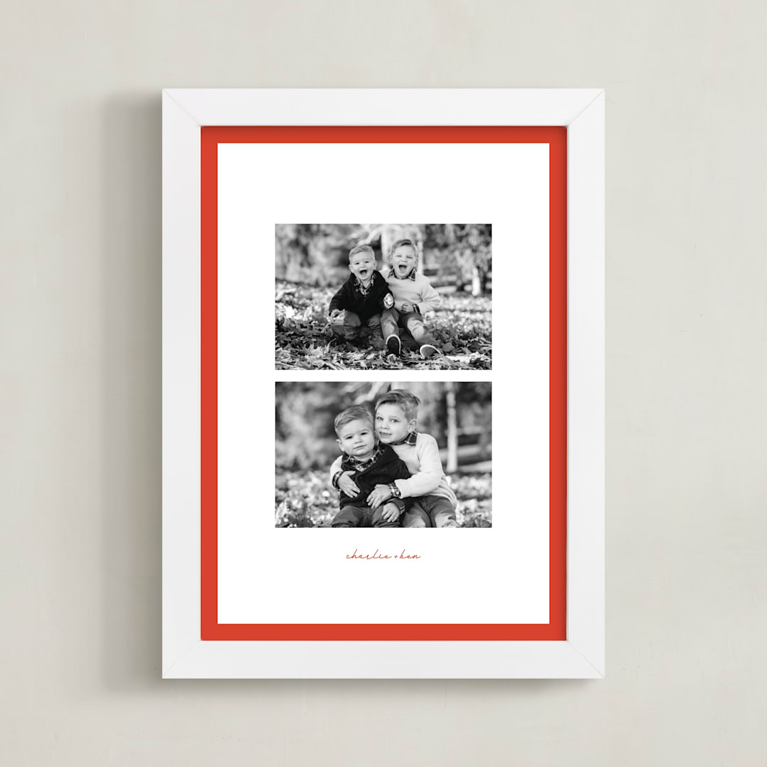 "Stacked Two Photo: Framed Photo" - Framed Photo in Cherry by Blustery August - Framed