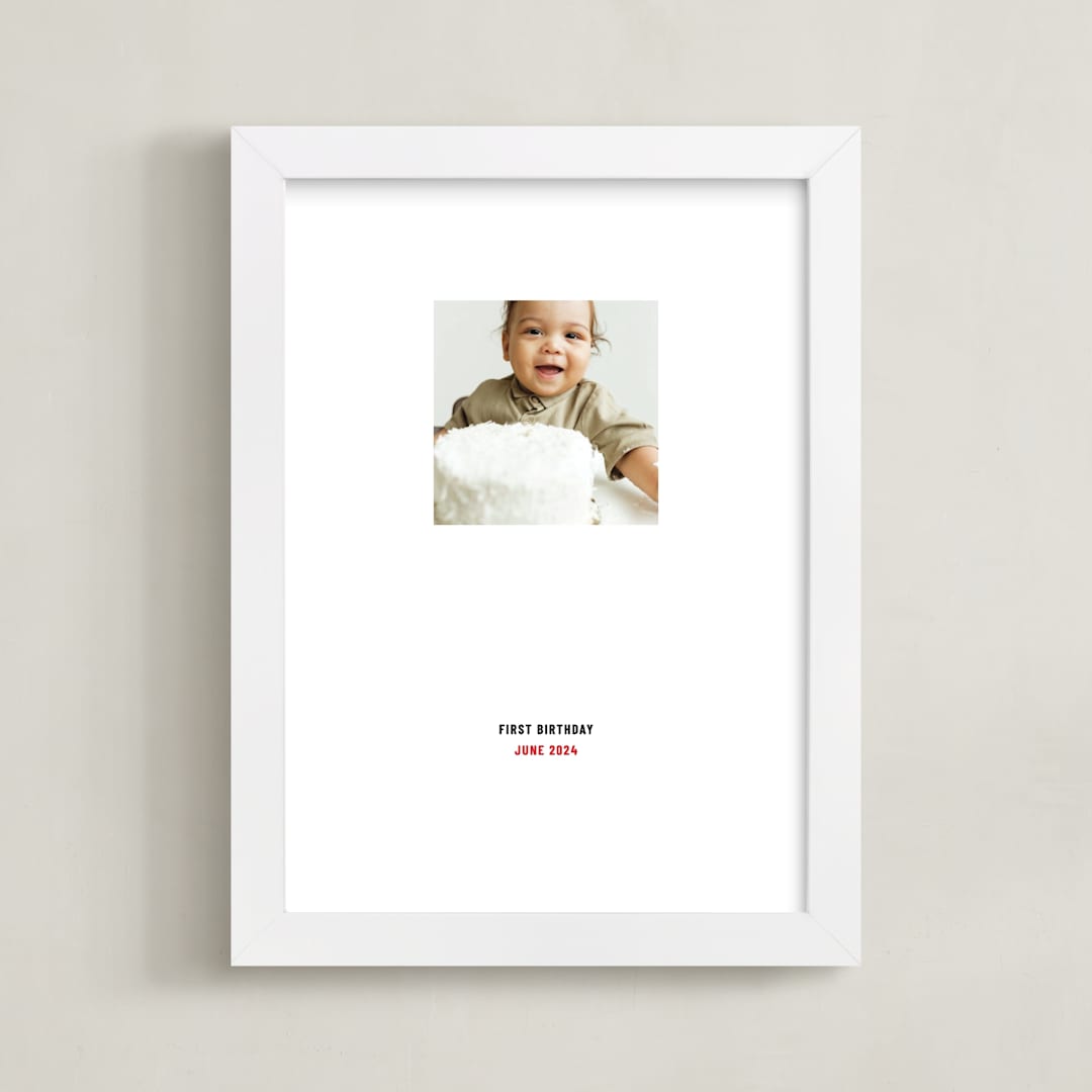 "Stamped Snap: Framed Photo" - Framed Photo in White by Minted - Framed
