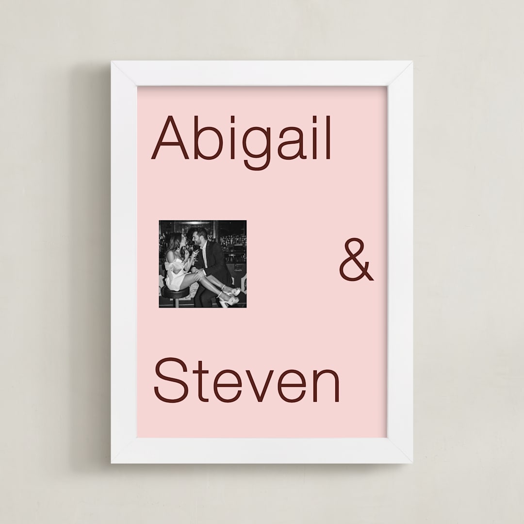 "Bold Love: Framed Photo" - Framed Photo in Blush by Minted - Framed