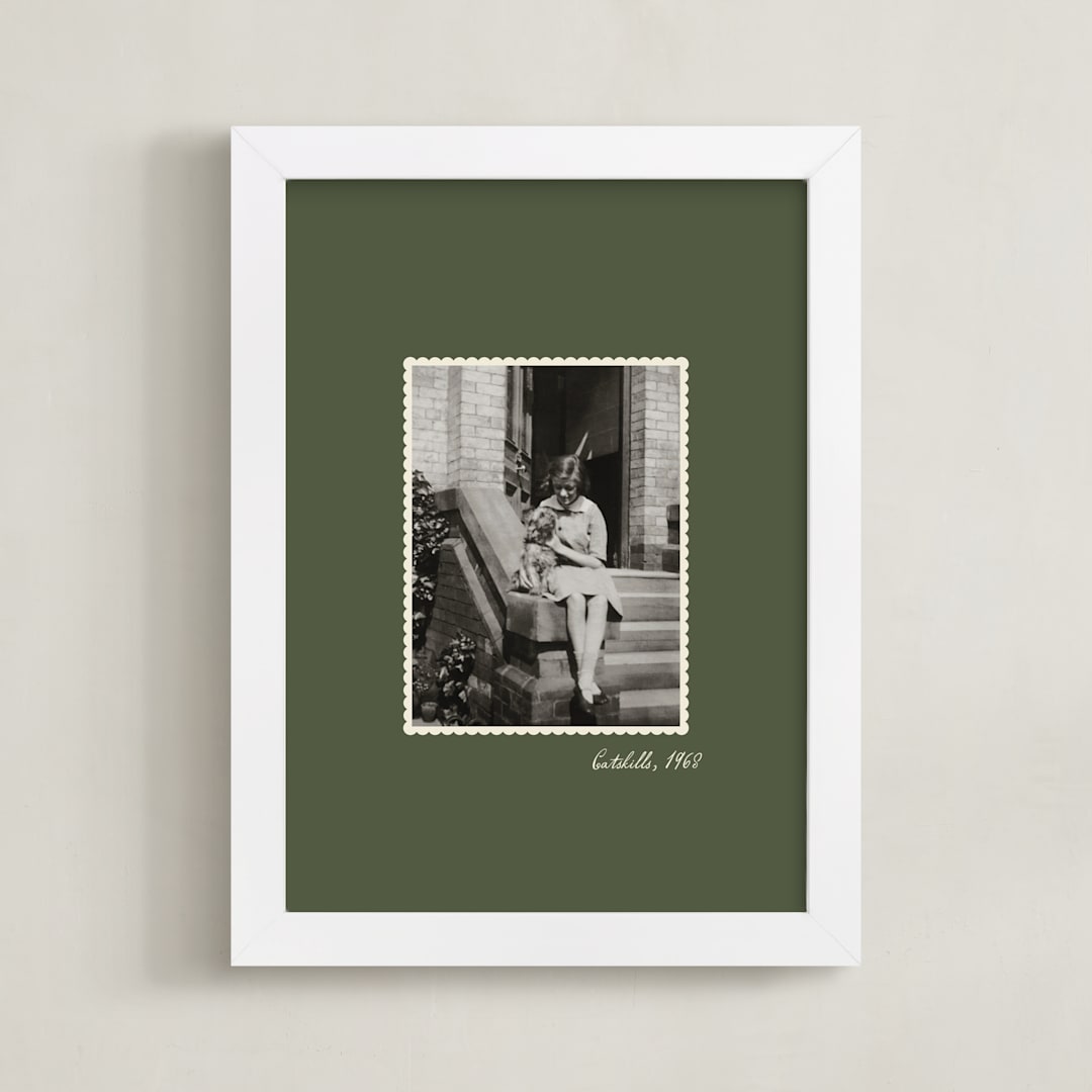 "Old Time: Portrait" - Framed Photo in Cactus by letterfix - Framed
