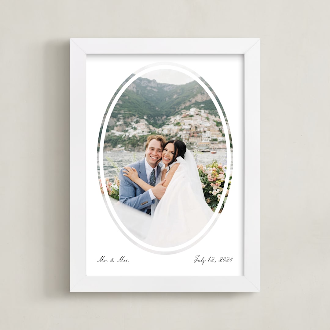 "Artifact: Oval Framed Photo" - Framed Photo in Charcoal by Snow and Ivy - Framed