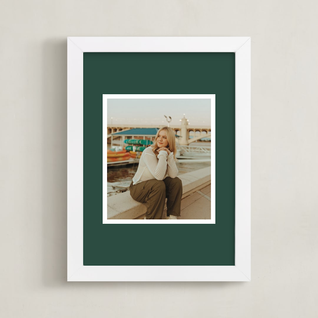"Color Border: Portrait Framed Photo" - Framed Photo in Green by Minted - Framed