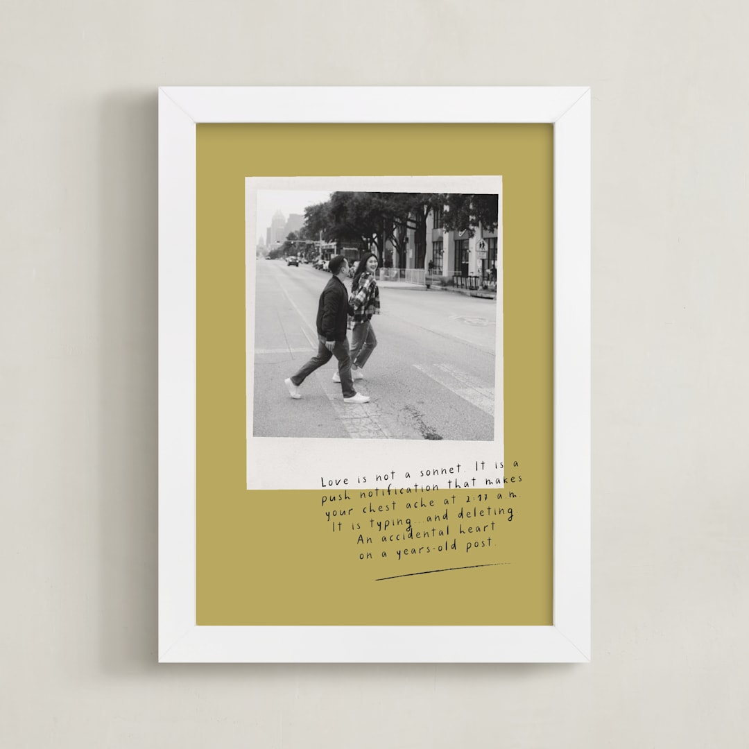 "Modern Love: Portrait" - Framed Photo in Vintage Gold by Maja Cunningham - Framed