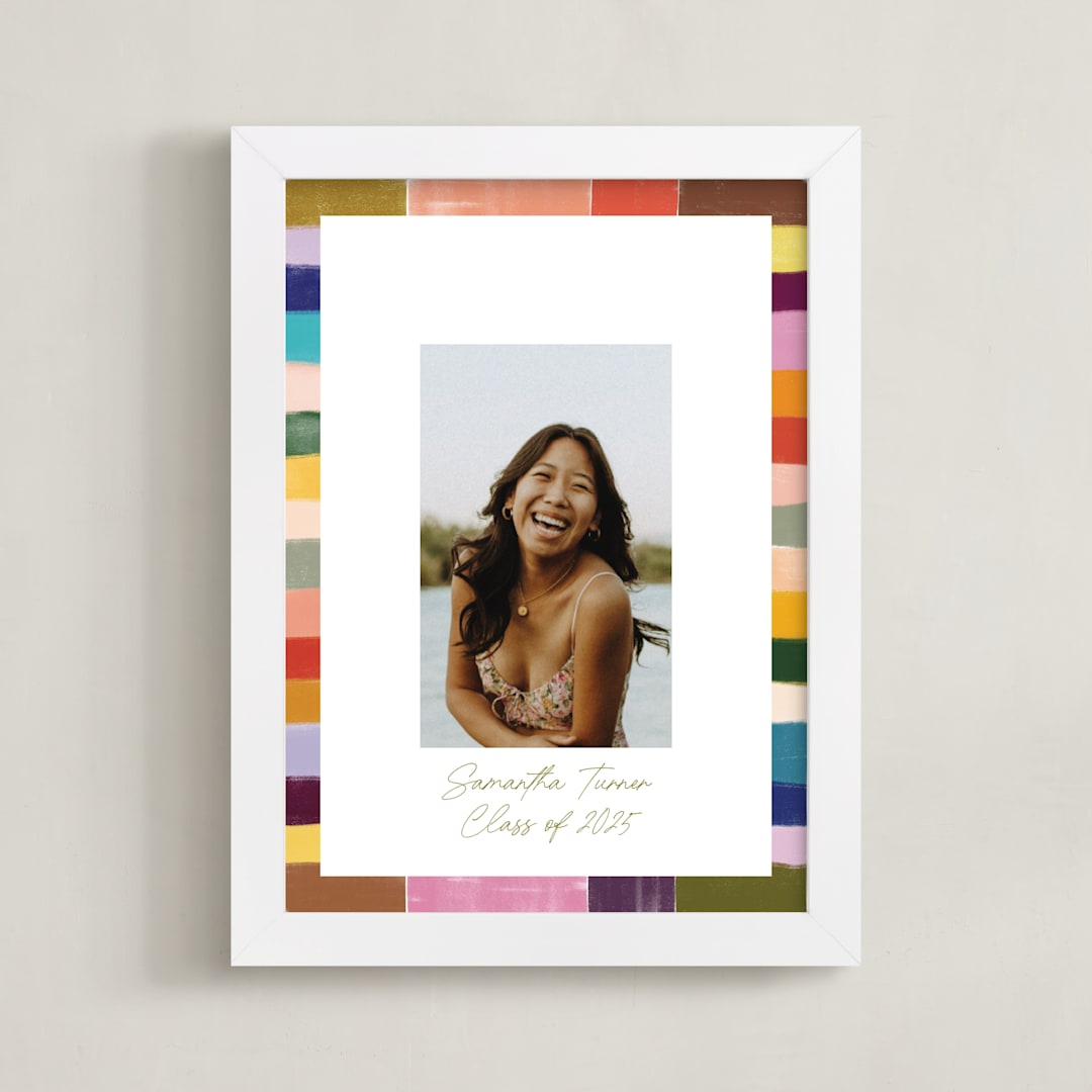 "Colorful Tiles: Portrait Framed Photo" - Framed Photo in Olive by Sierra Lee - Framed