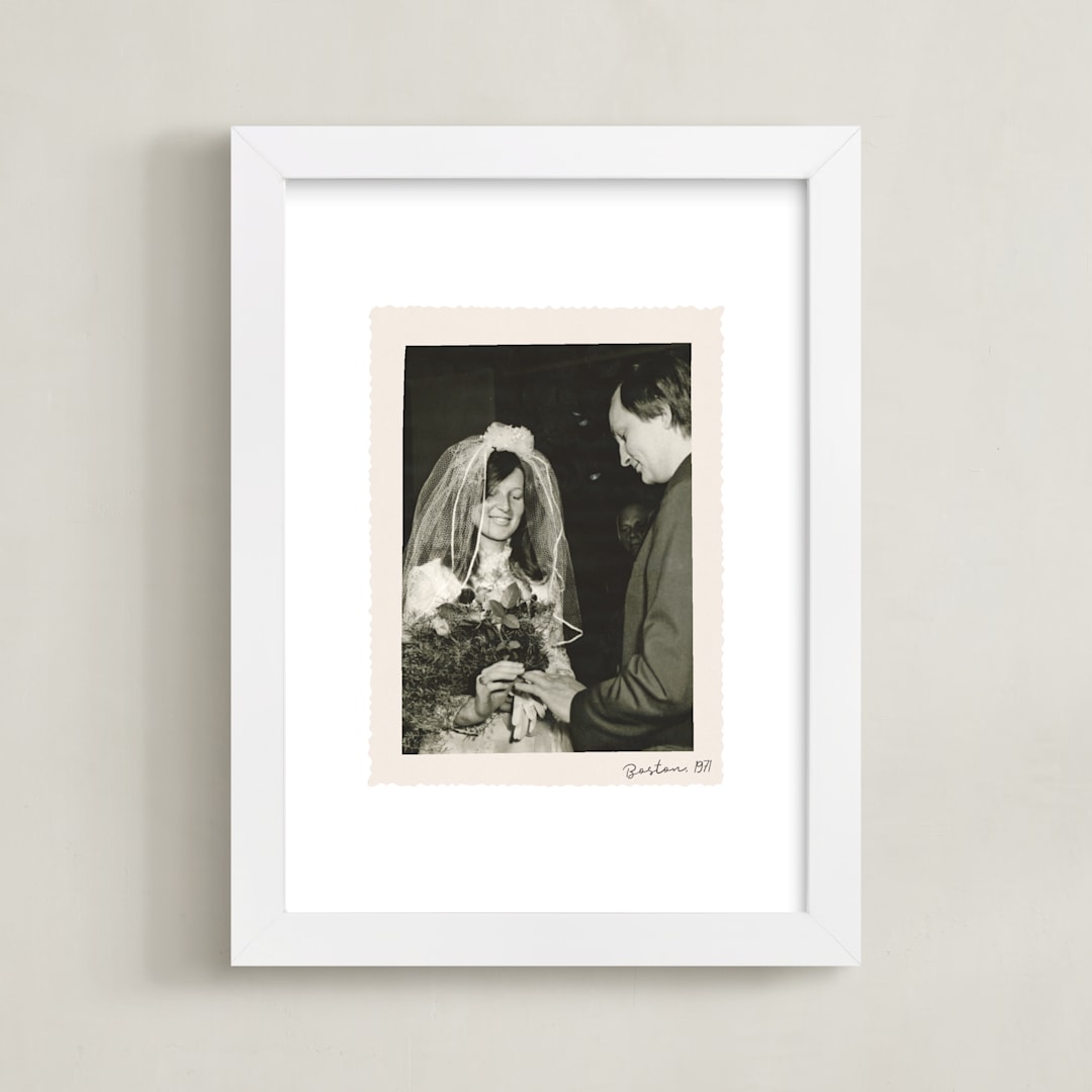 "Framed in Time: Portrait" - Framed Photo in Silk by Alisa Galitsyna - Framed