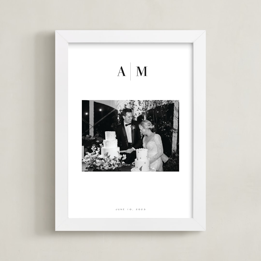 "Monogram: Landscape Framed Photo " - Framed Photo in White by Minted - Framed