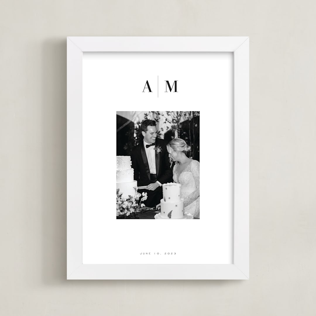 "Monogram: Portrait Framed Photo " - Framed Photo in White by Minted - Framed
