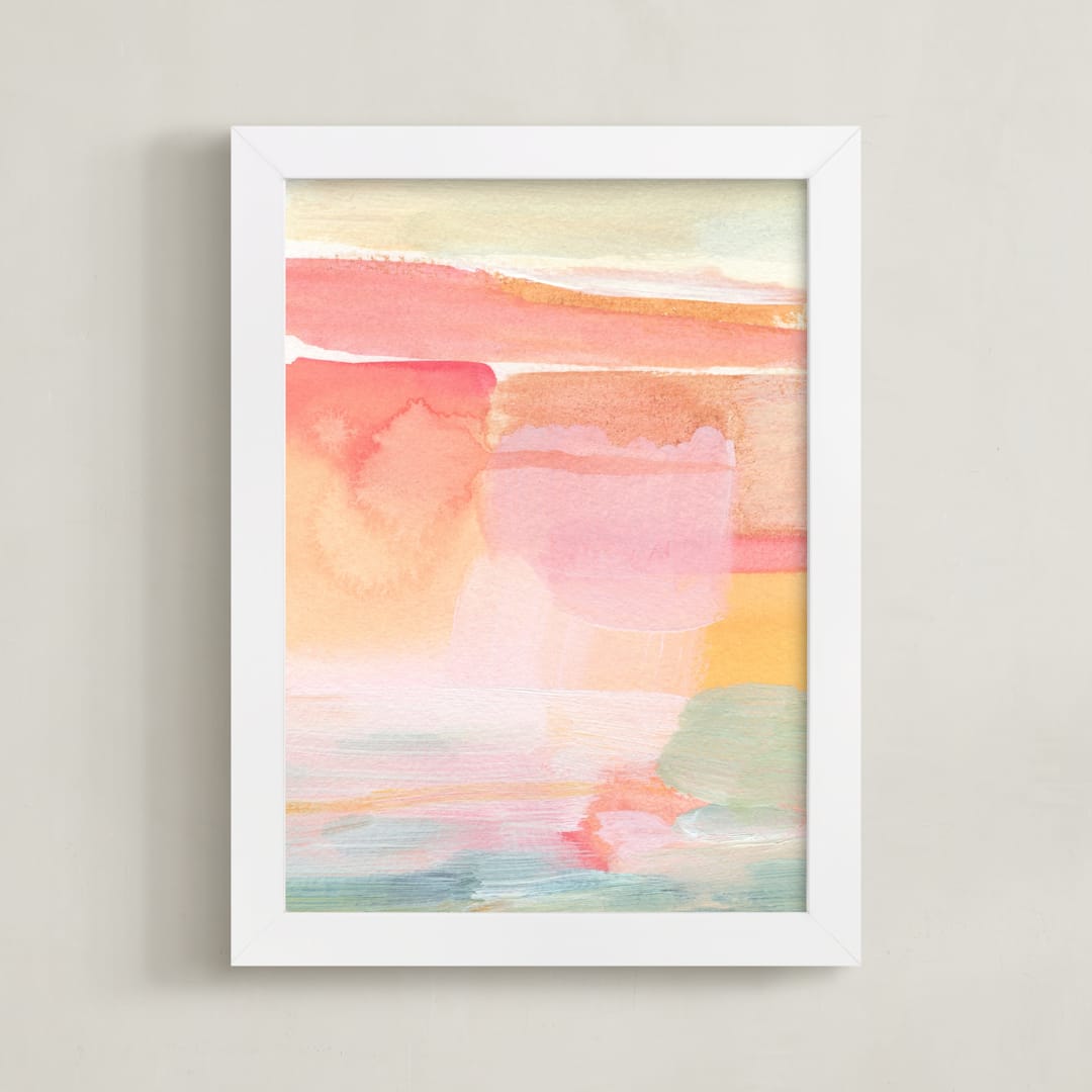 "Rising Light" - Art Print in Sunrise by Hooray Creative - Framed