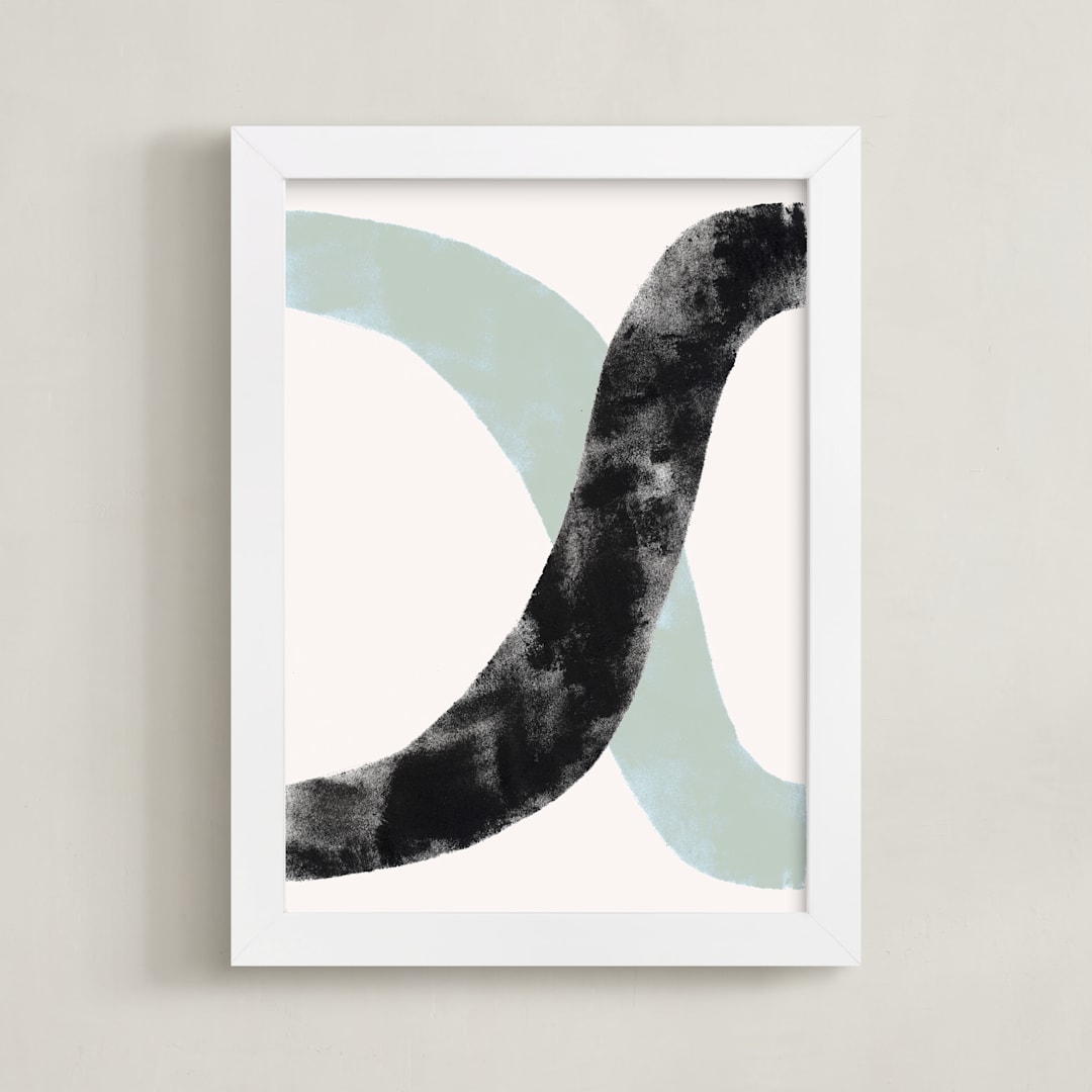 "Alternatives" - Art Print in Classic Mint by Bethania Lima - Framed