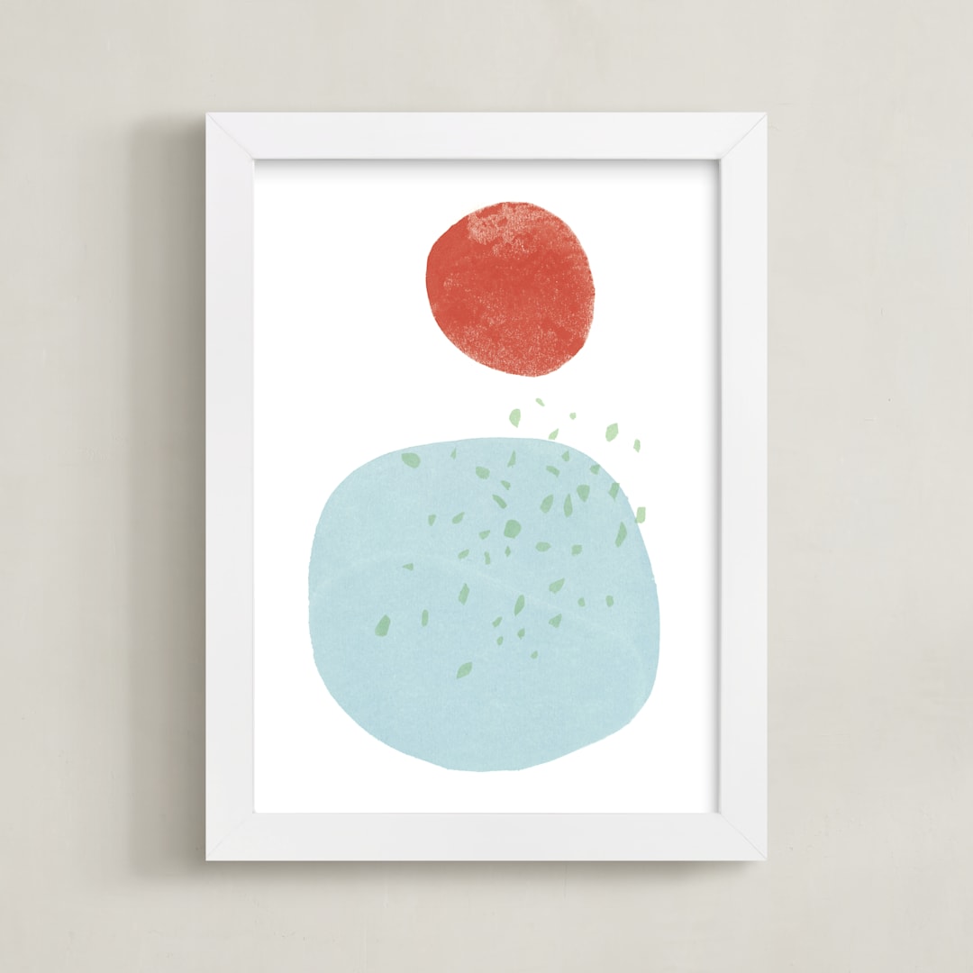 "Moonlight Rain" - Art Print in Moonlight Rain by Hi Uan Kang Haaga - Framed