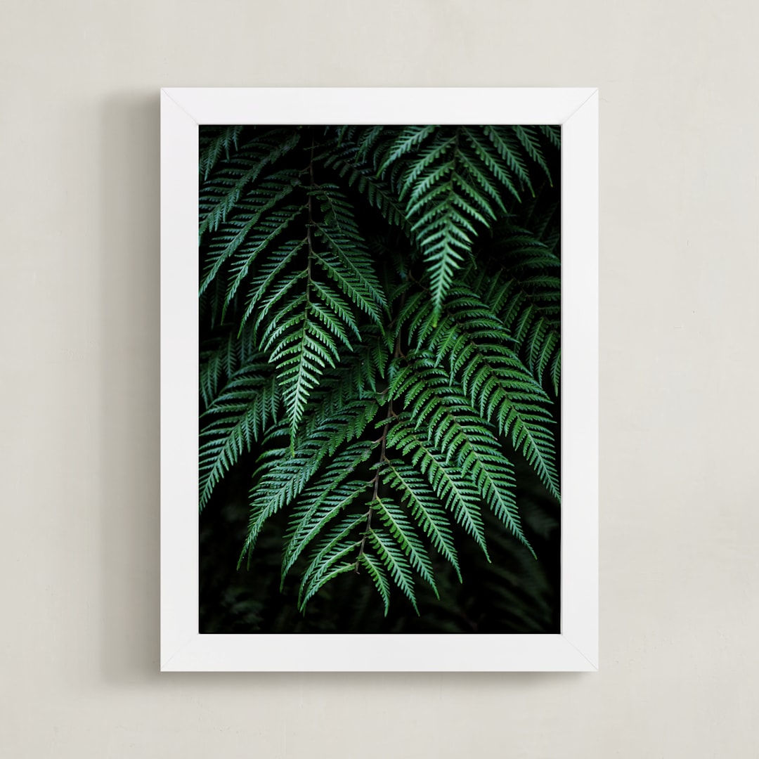 "Layers of green" - Art Print in Deep Green by Bethania Lima - Framed