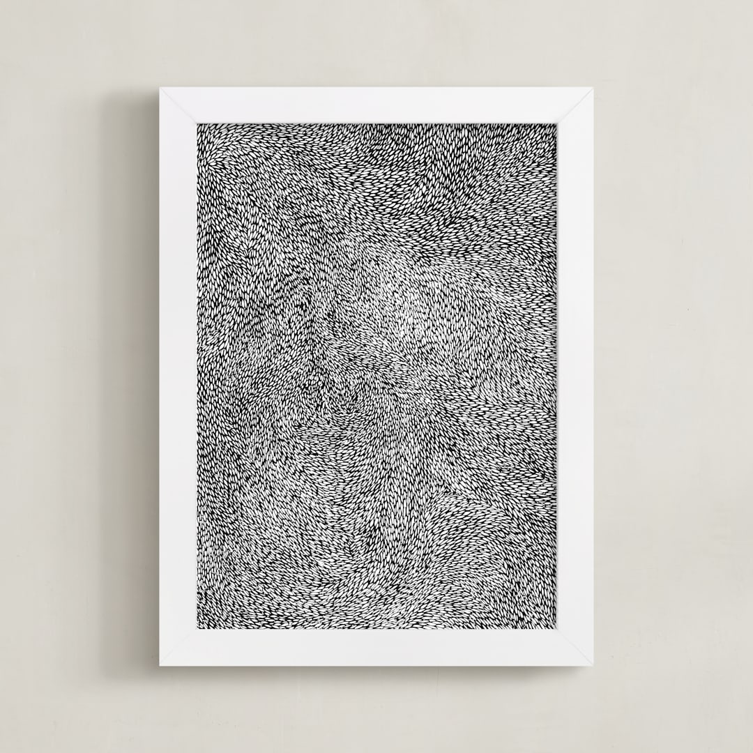 "10,000 Grains" - Art Print in Charcoal by Bryn Wears-Fitipaldi - Framed