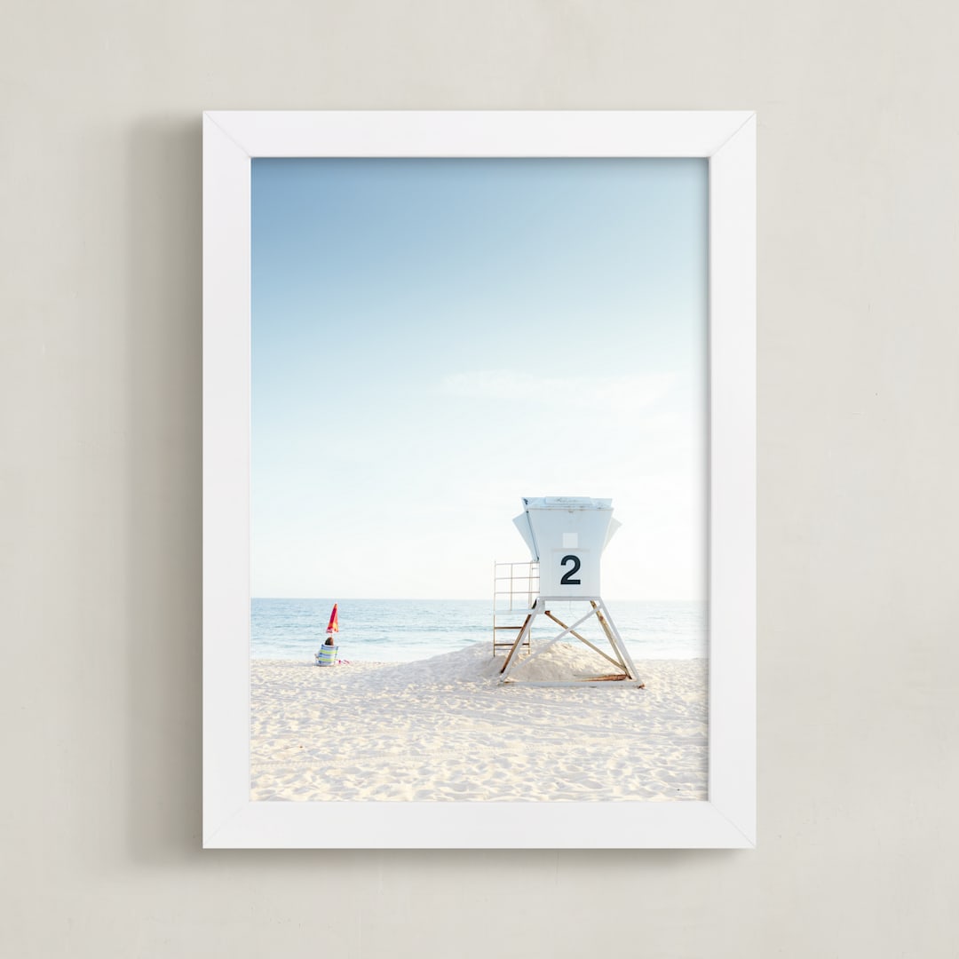 "Tower 2" - Art Print in tower blue by Kamala Nahas - Framed