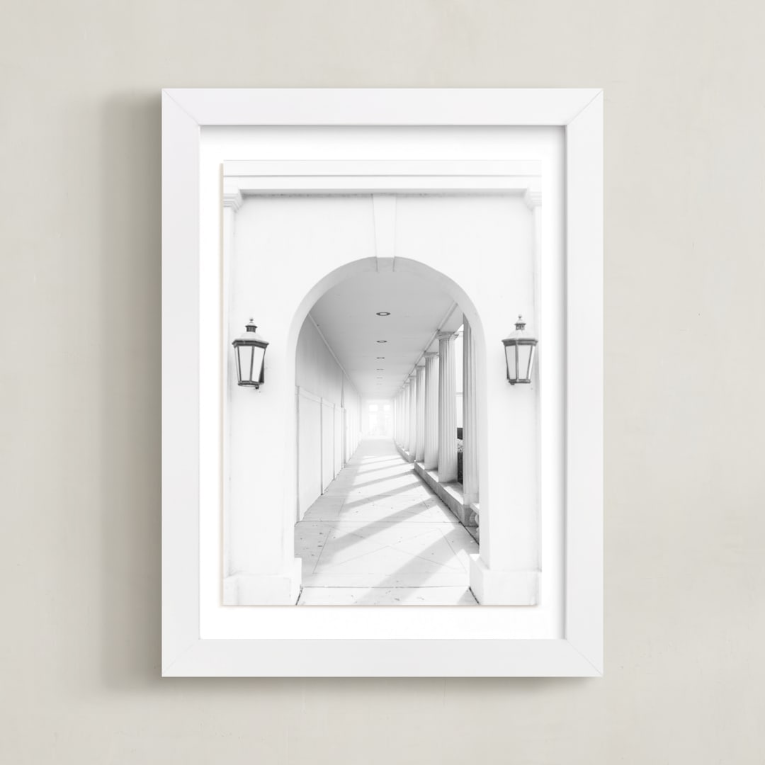 "Arches" - Art Print in Column White by Ilze Lucero - Framed