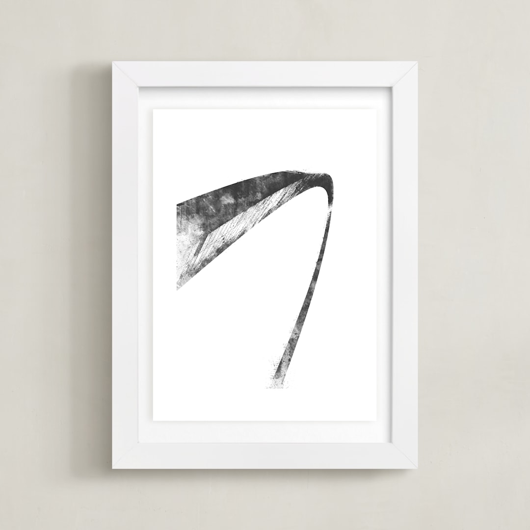 "St. Louis Arch" - Art Print in Grey by Paul Berthelot - Framed