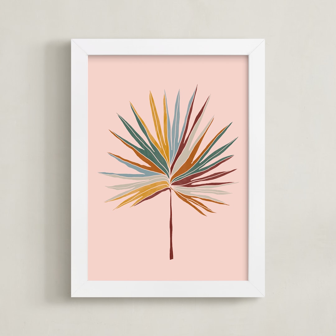 "Chic Palm" - Art Print in retro by lulu and isabelle - Framed