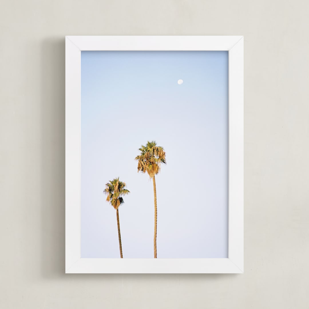 "California Sky" - Art Print in Pastel Blue by Tania Medeiros - Framed