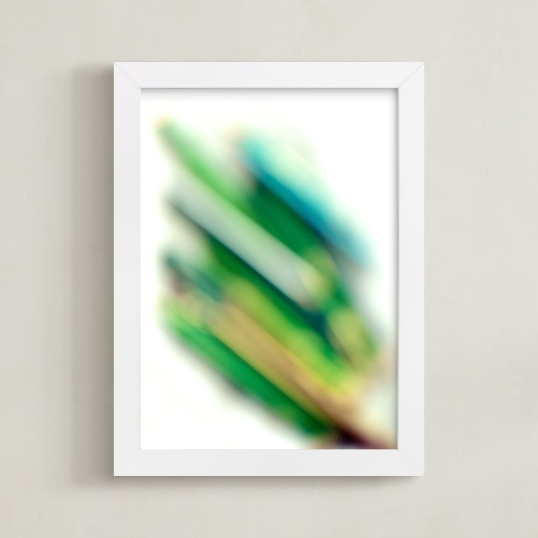 "virescent stack" - Art Print in greenery by Naomi Ernest - Framed