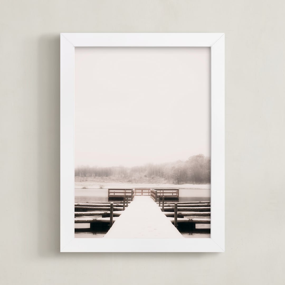 "Solitude" - Art Print in Mist by Robin Ott - Framed
