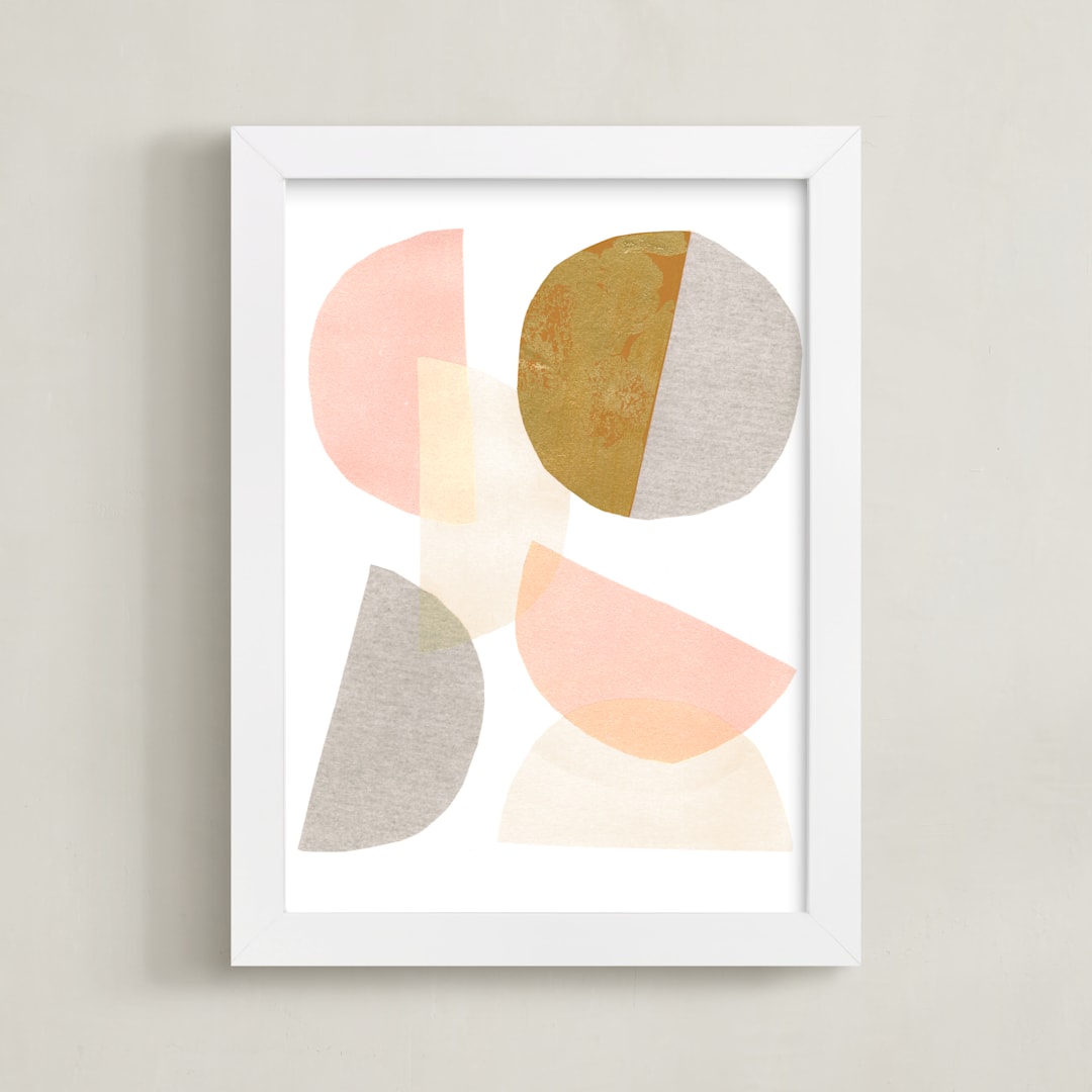 "Shifting" - Art Print in Blush by Kelly Nasuta - Framed