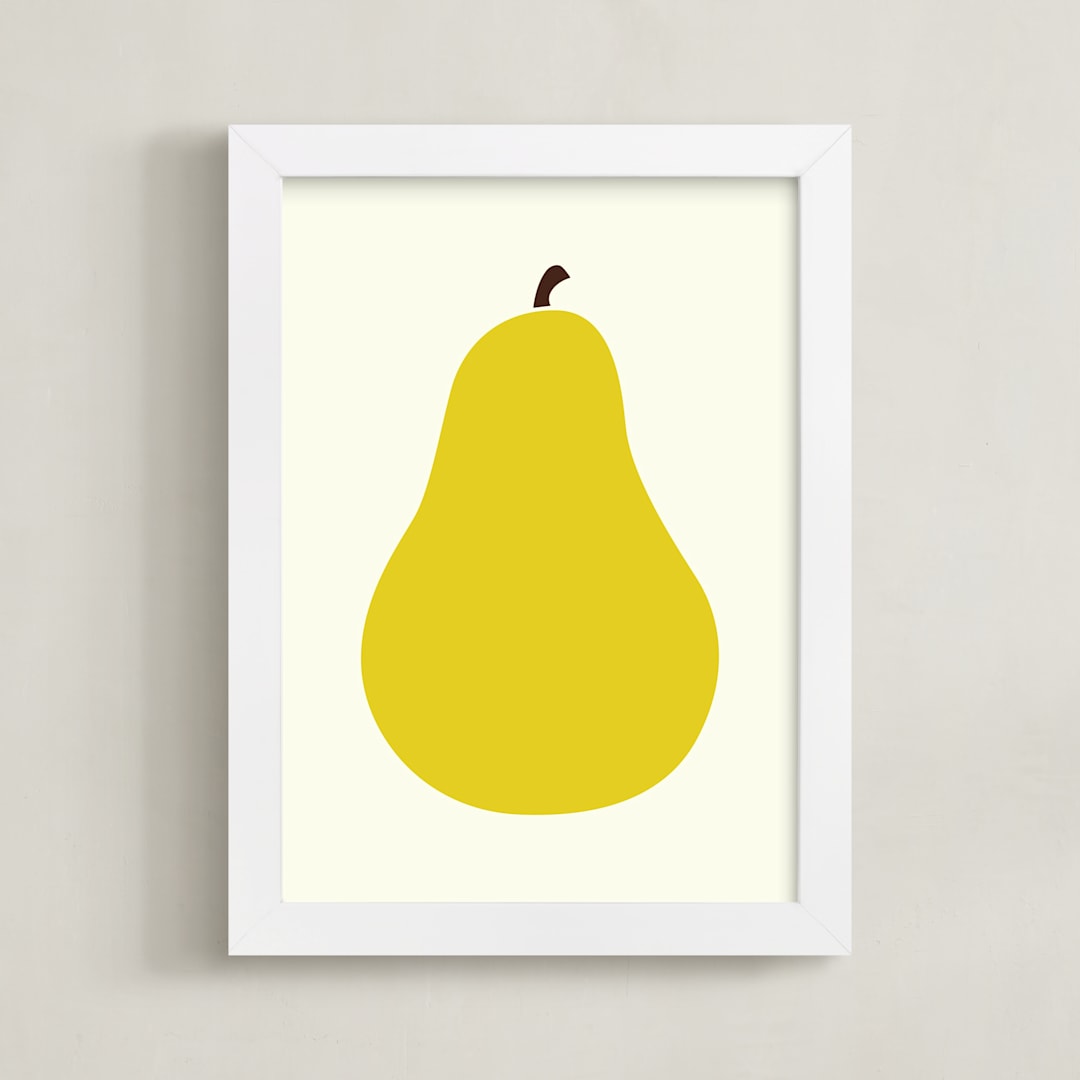 "Heirloom Pear" - Art Print in Danjou by Alexandra Stafford - Framed