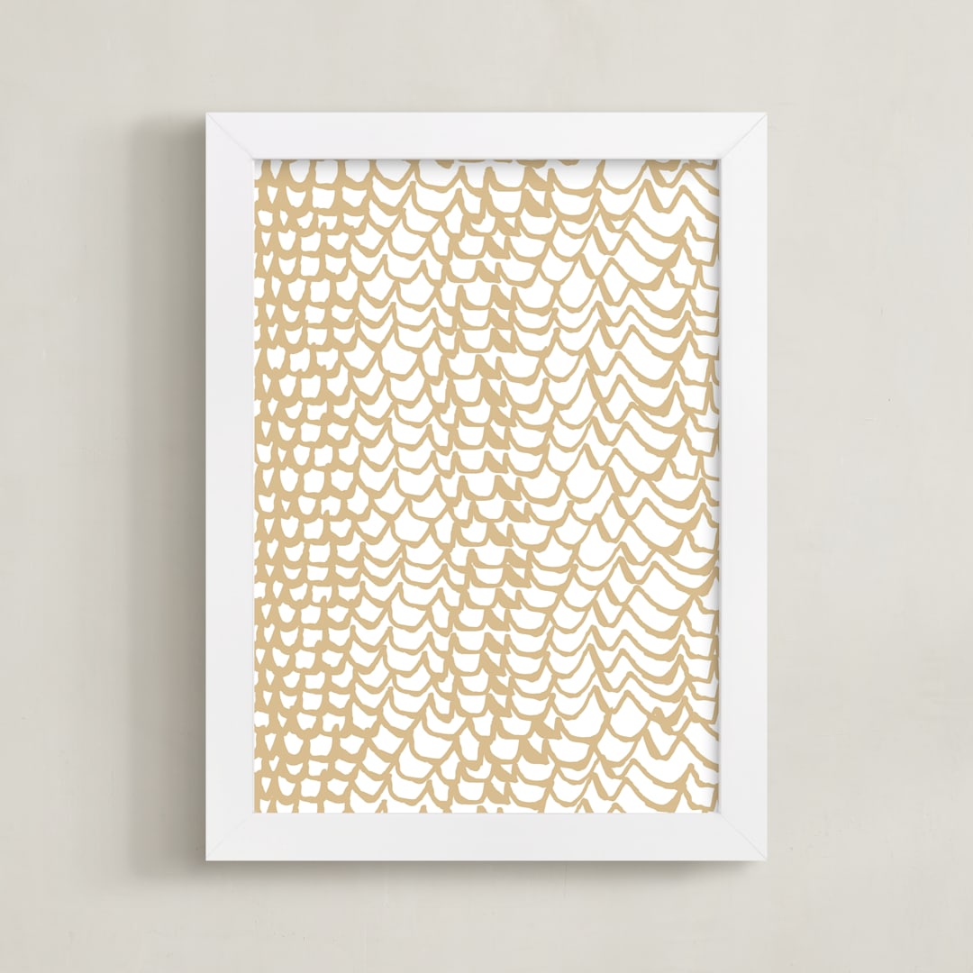 "The Rapids" - Art Print in Gold by rose lindo - Framed
