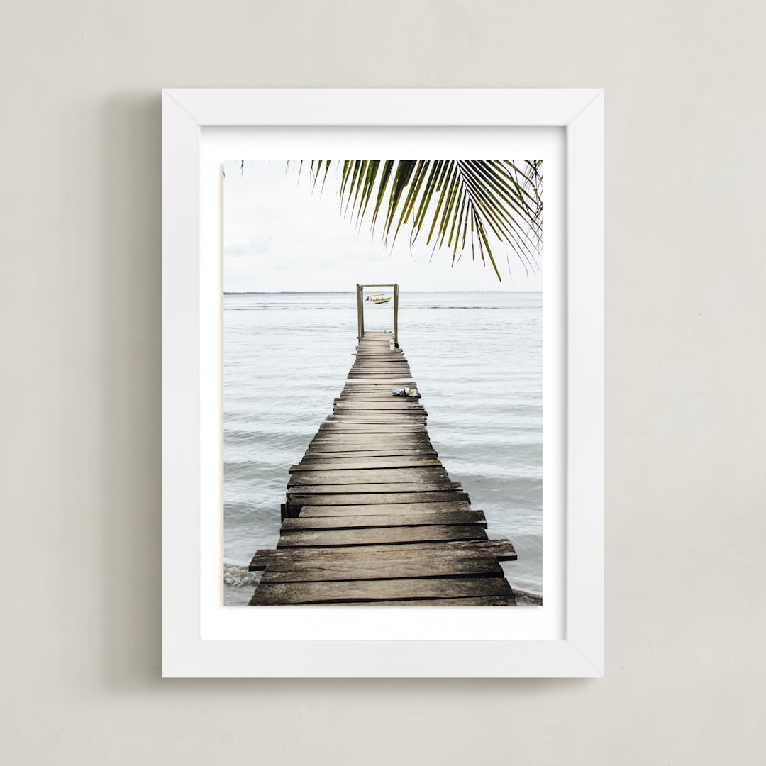 "bocas del toro" - Art Print in carribean blue by Kaitlin Rebesco - Framed