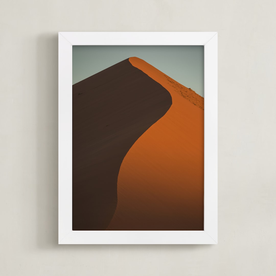 "Dunes of Africa" - Art Print in Rust by Benno and Noosa - Framed