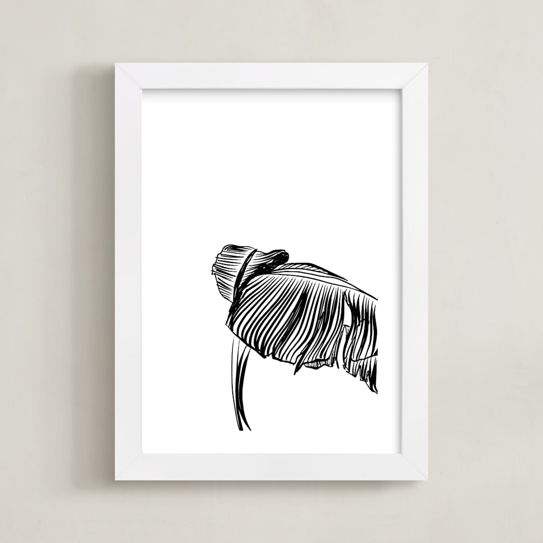 "Tropical Wave" - Art Print in Noir by Alicia Youngken - Framed