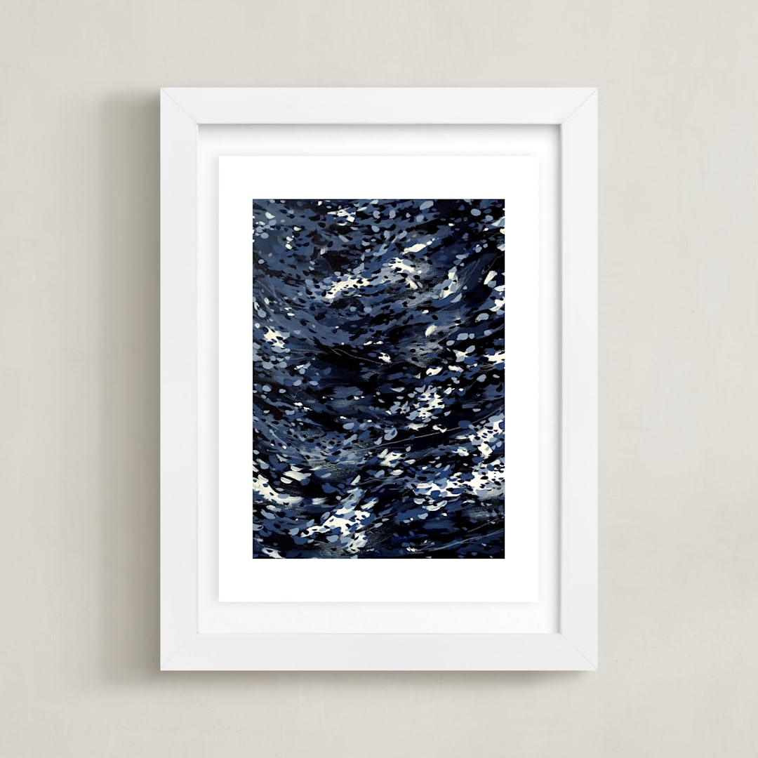 "Sierra Sky" - Art Print in Deep Navy by Katie Craig - Framed