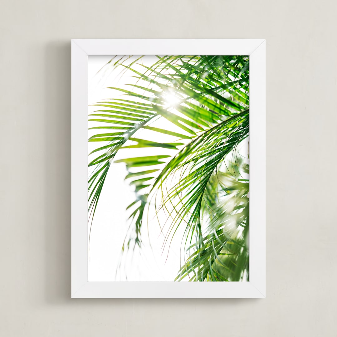 "Palm 3" - Art Print in color by Kamala Nahas - Framed