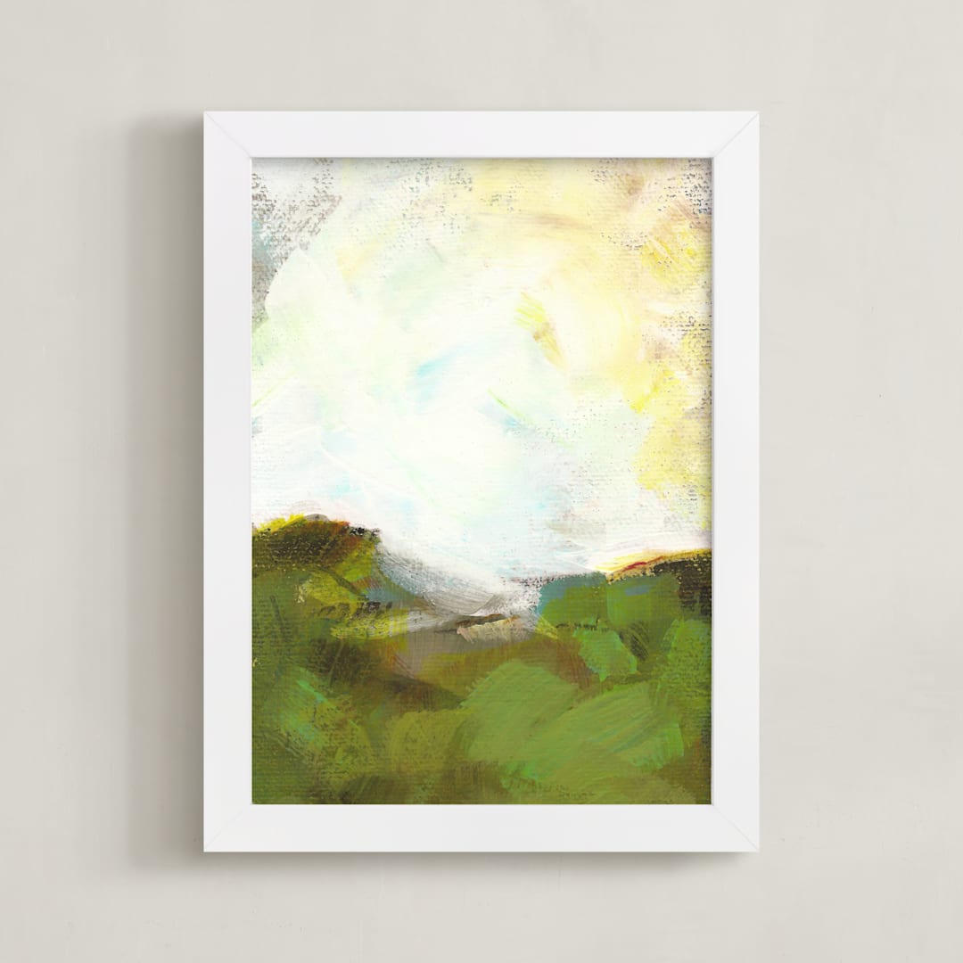 "Sacred Heart Field" - Art Print in Moss by Lorent and Leif - Framed