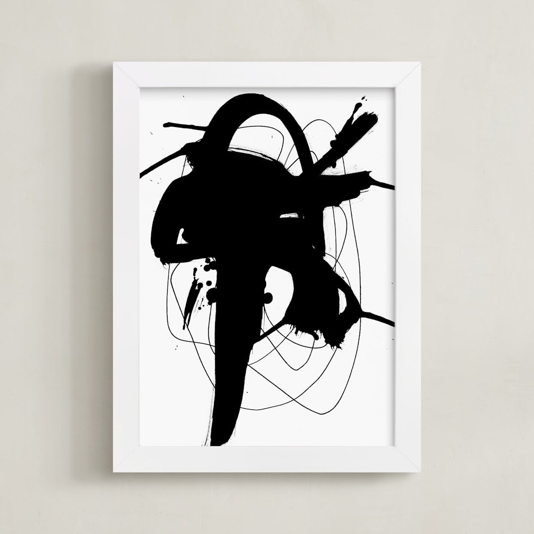 "synapse" - Art Print in Black and White by Ilana Greenberg - Framed