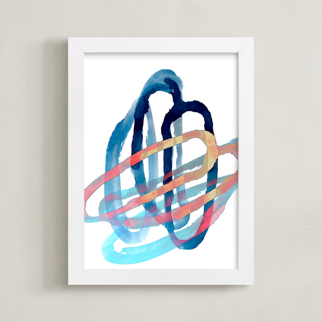"Circular Movement" - Art Print in Multi by Roann Mathias - Framed