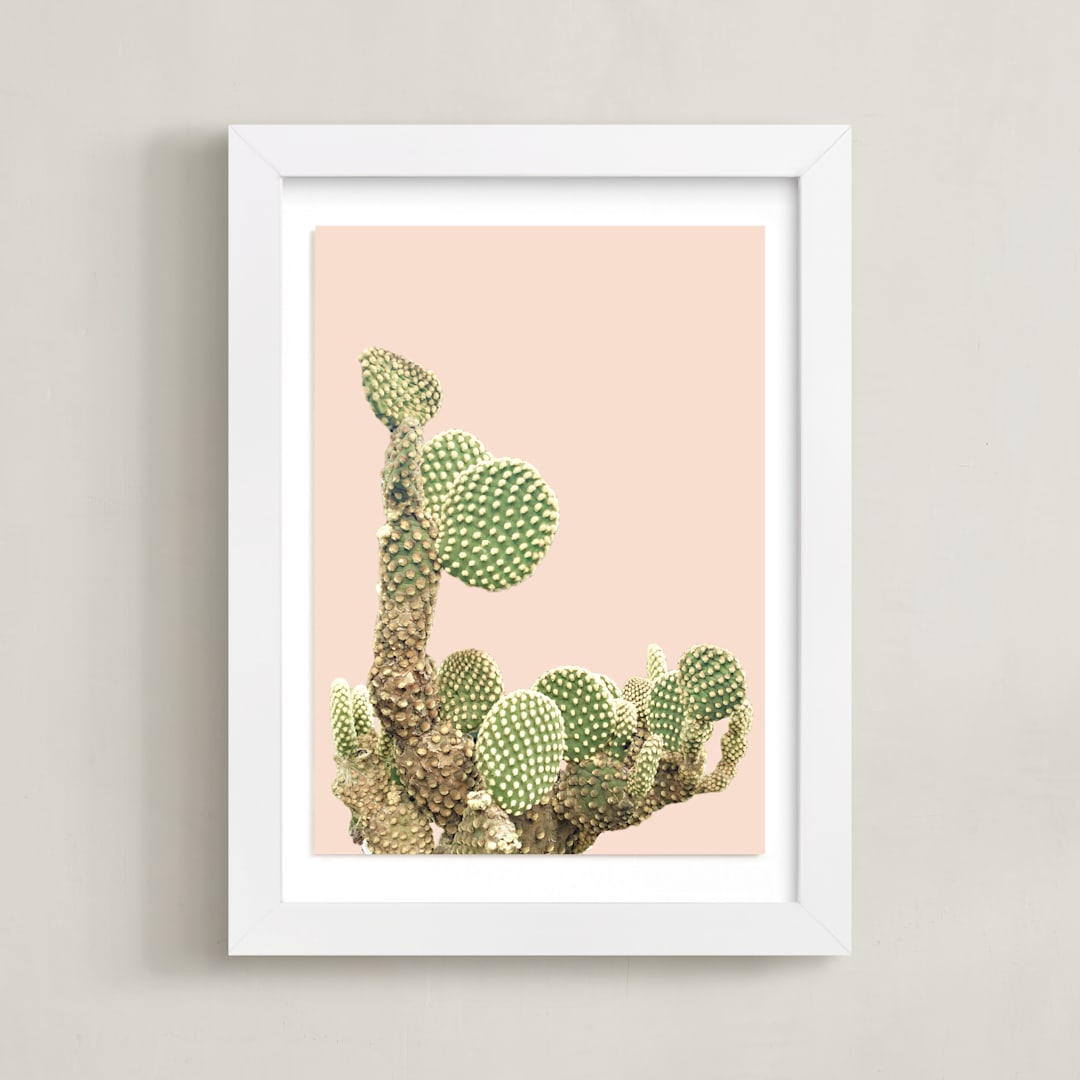 "cactus coins" - Art Print in Cactus by Baumbirdy - Framed
