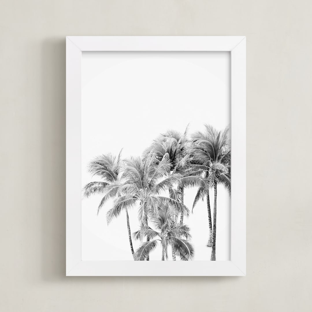 "Vacation Mode" - Art Print in White by Irene Suchocki - Framed