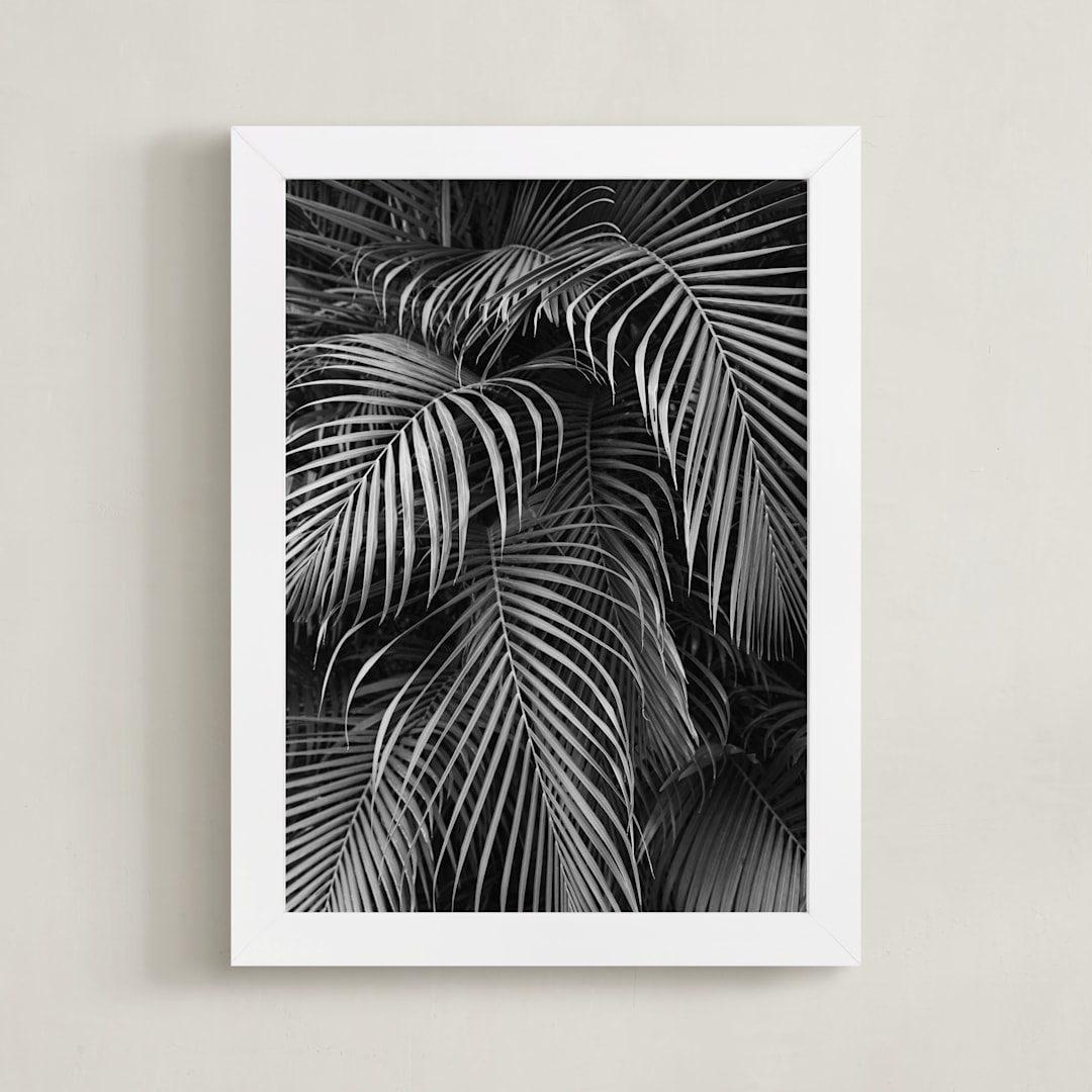 "Silver rain" - Art Print in Ash by Eliane Lamb - Framed