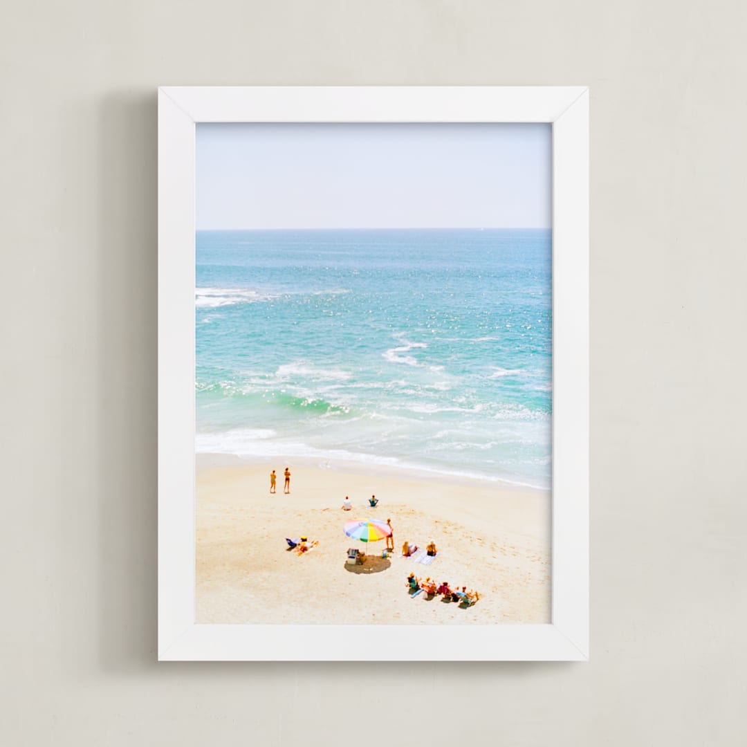 "Laguna Beach 2" - Art Print in Lagoon by Jennifer Lawrence - Framed
