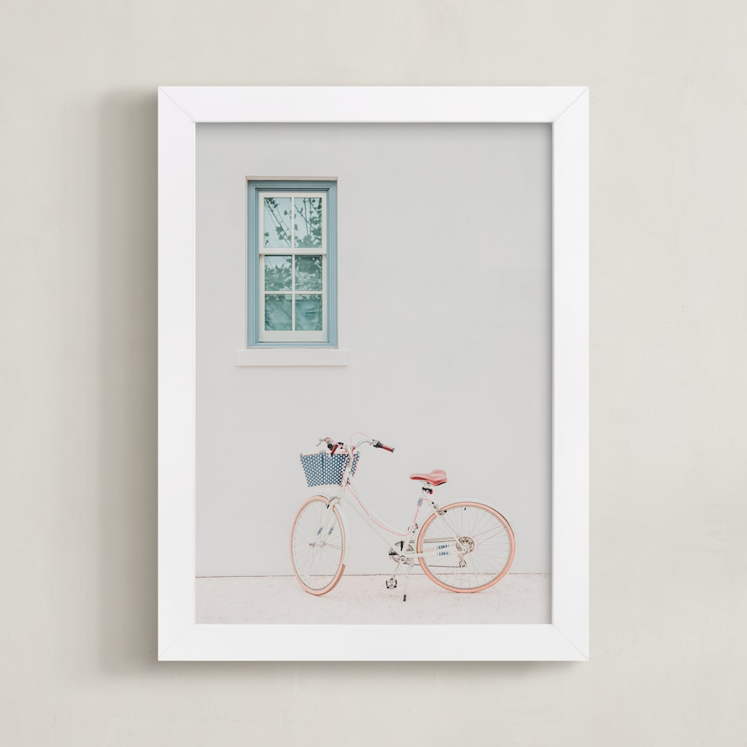 "Sweet Ride" - Art Print in Pink Glow by Sara Hicks Malone - Framed