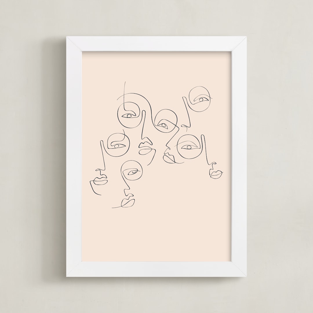 "lunettes" - Art Print in Linen by On Friday We - Framed