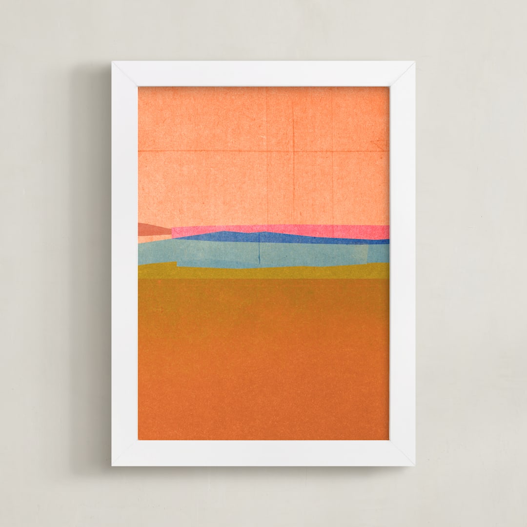 "Horizons I" - Art Print in Sunset by Sumak Studio - Framed