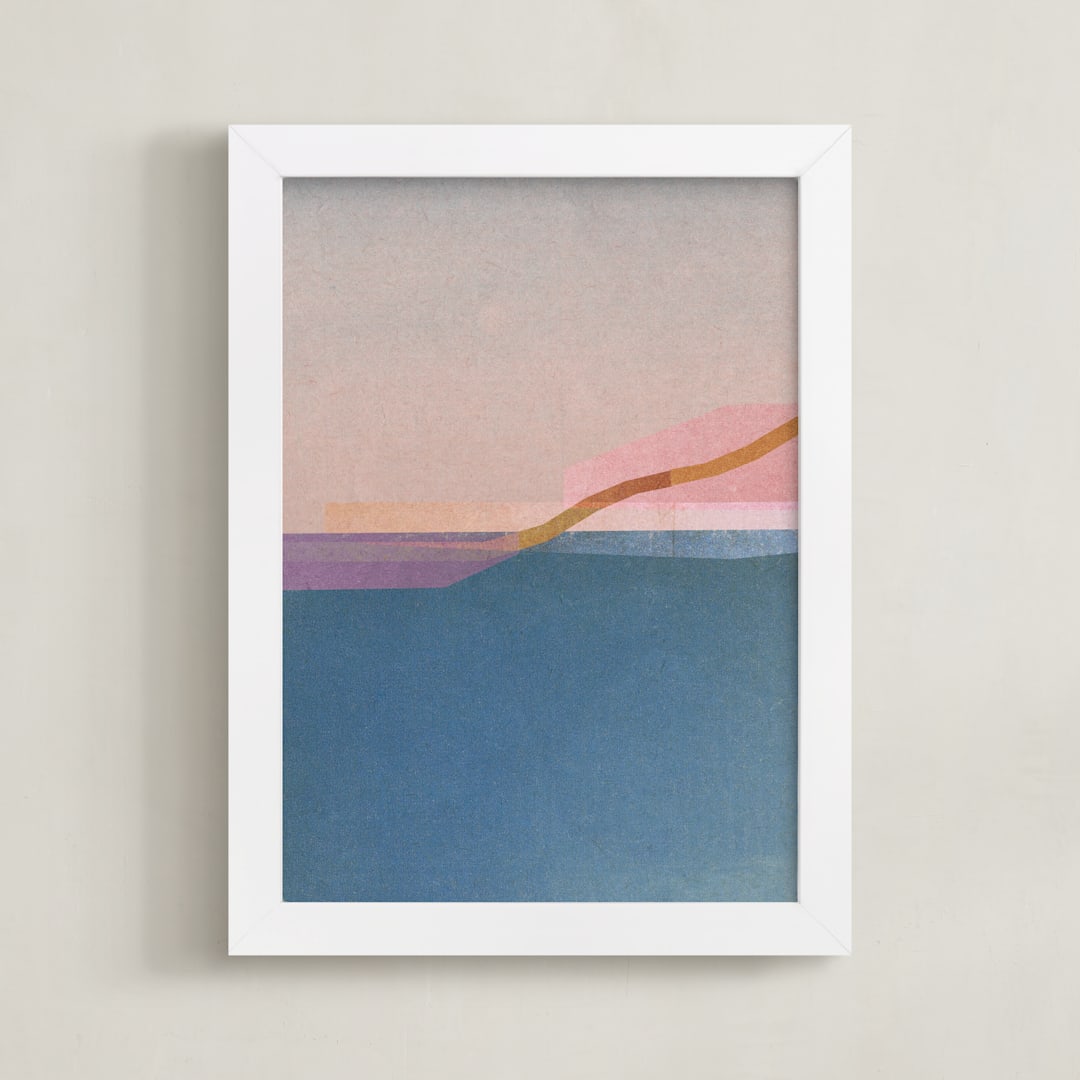 "Horizons IV" - Art Print in ocean by Sumak Studio - Framed