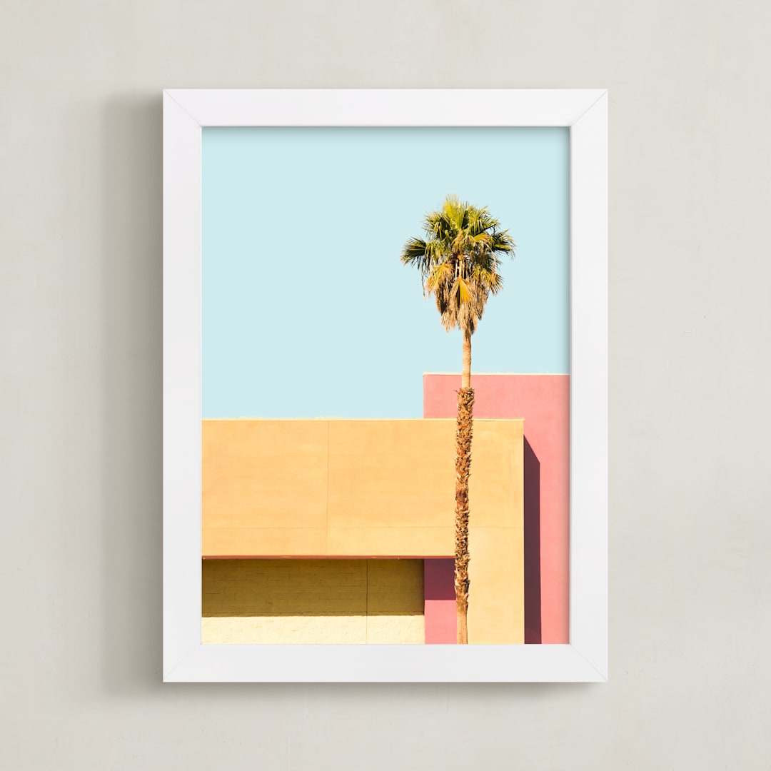 "Palm Springs - A Color Study II" - Art Print in Palm Springs Blue by Lisa Sundin - Framed